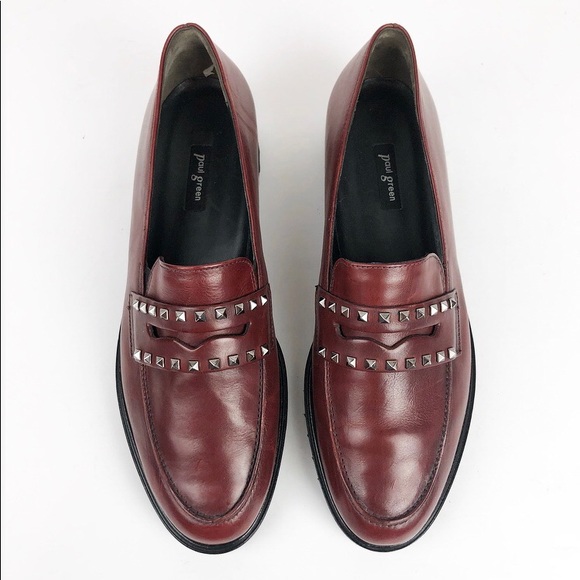 paul green studded loafers